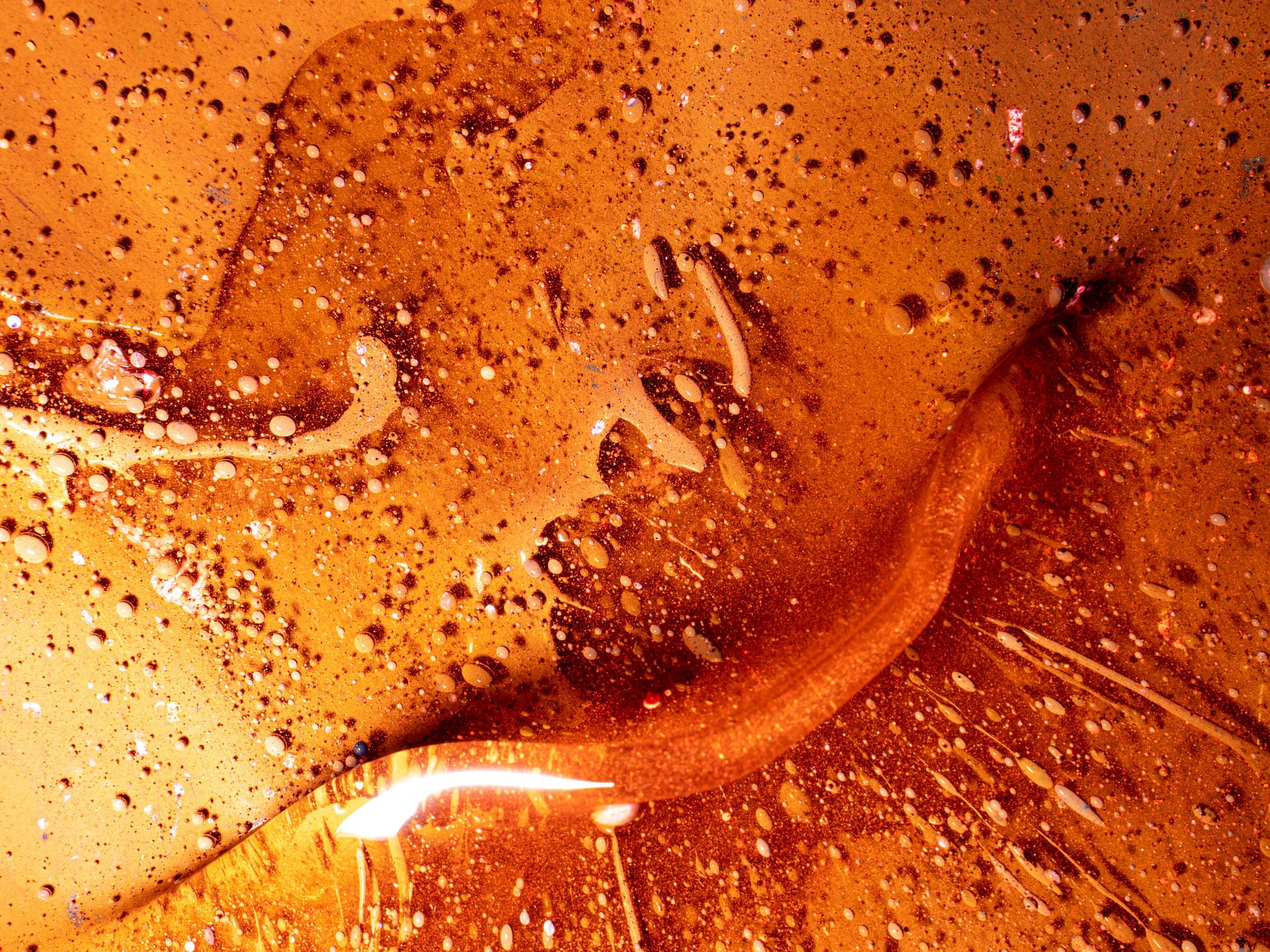 Raw honey catching the light